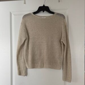 Vince NWOT 100% linen knit crew neck sweater